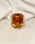 Bague Cocktail Citrine 17 carats & Diamants "Azalée" - Elliade Paris