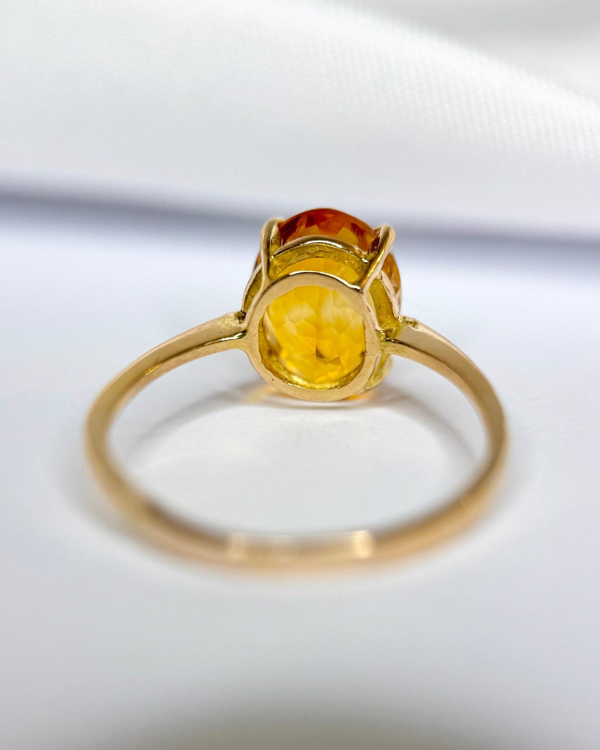 Bague Cocktail Citrine 2.15 carats &amp; Or "Francine" - Elliade Paris