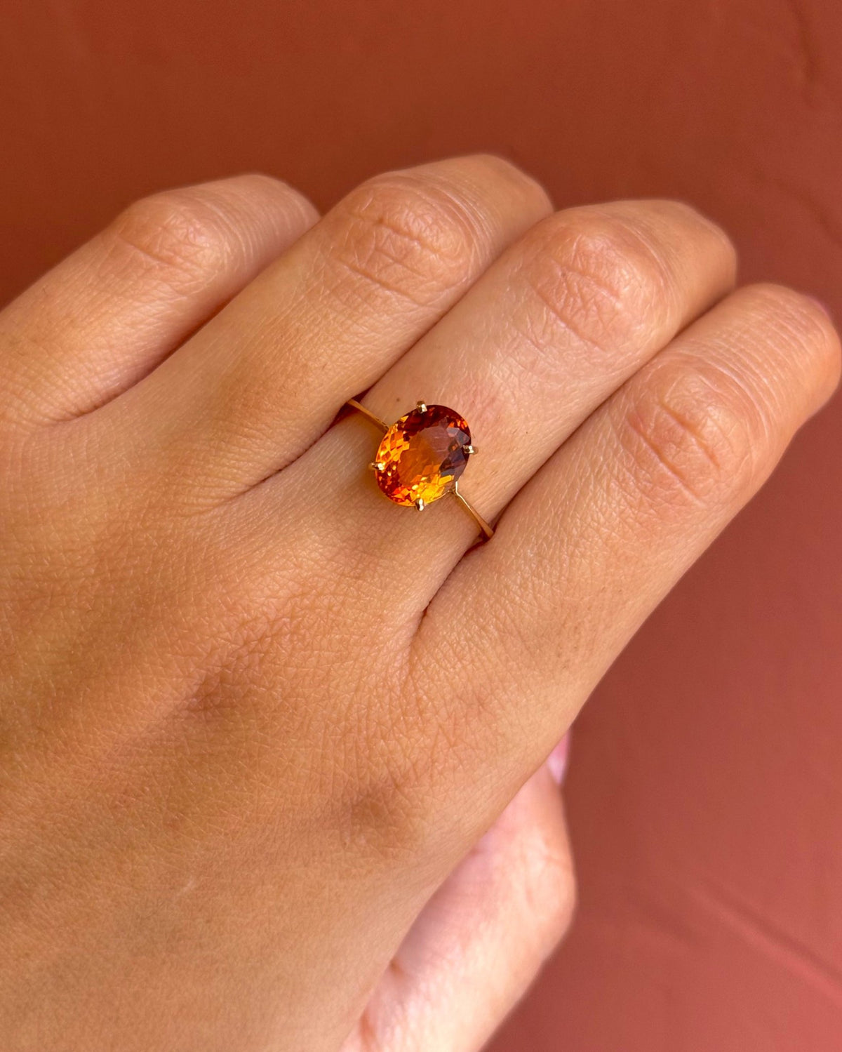 Bague Cocktail Citrine 2.15 carats &amp; Or "Francine" - Elliade Paris
