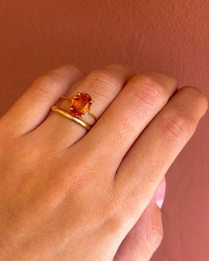 Bague Cocktail Citrine 2.15 carats &amp; Or "Francine" - Elliade Paris