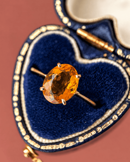Bague Cocktail Citrine 2.15 carats &amp; Or "Francine" - Elliade Paris