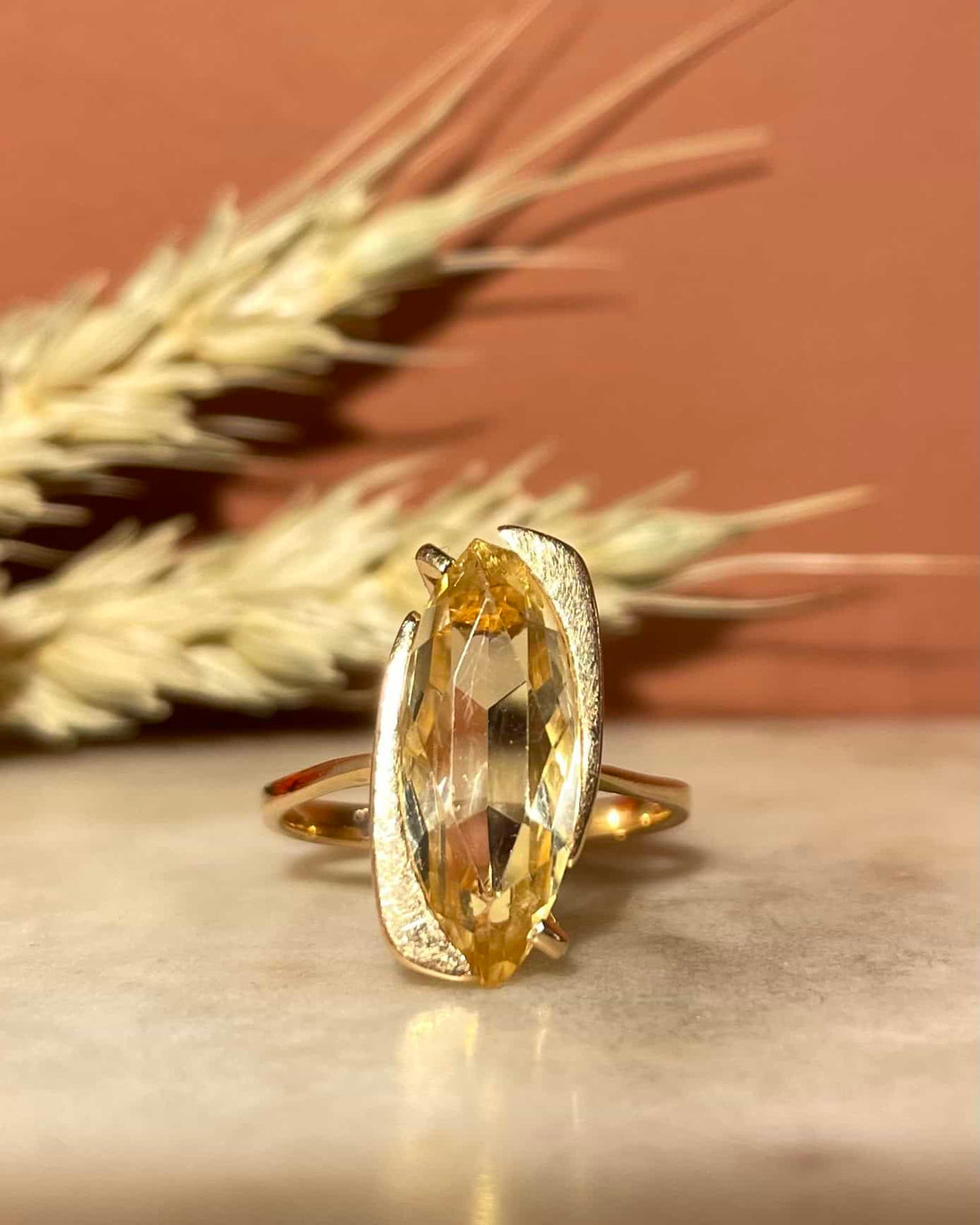 Bague Cocktail Citrine 2.70 carats &quot;Harlow&quot; - Elliade Paris