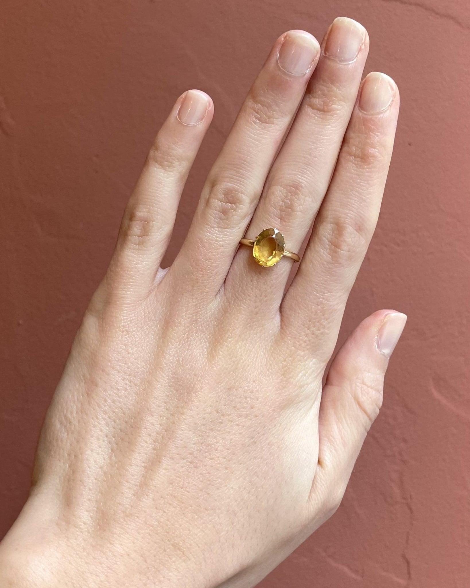 Bague Cocktail Citrine 3 Carats "Sienny" - Elliade Paris