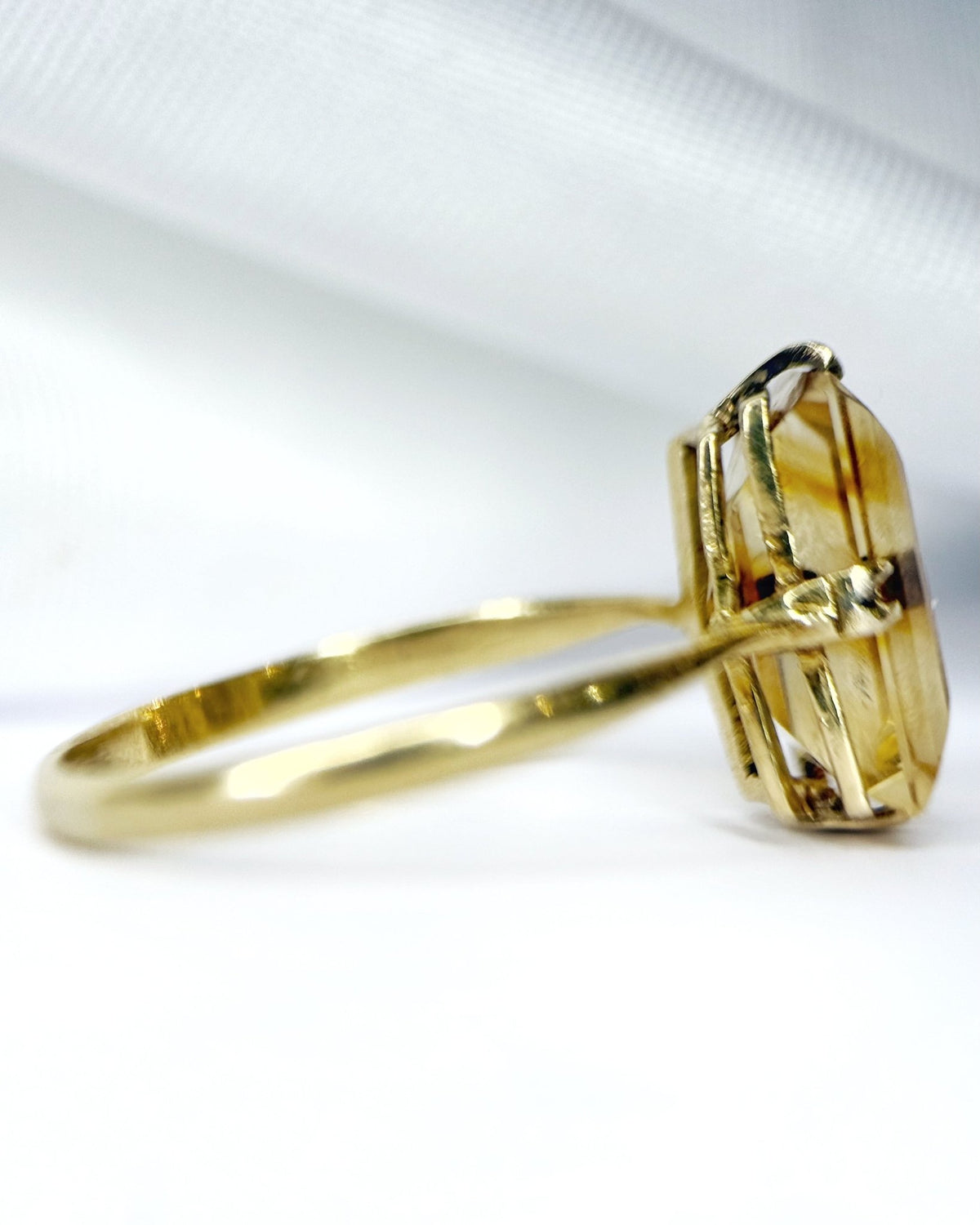 Bague Cocktail Citrine 3.2 carats &amp; Or 18 carats "Irina" - Elliade Paris