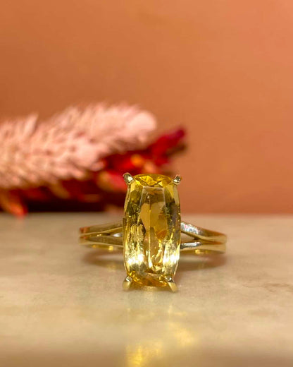 Bague Cocktail Citrine 3.30 carats &quot;Rhoda&quot; - Elliade Paris