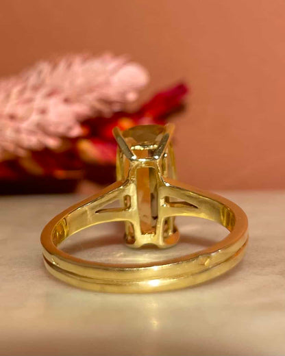 Bague Cocktail Citrine 3.30 carats &quot;Rhoda&quot; - Elliade Paris