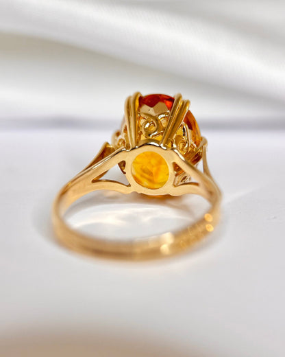 Bague Cocktail Citrine 3.60 carats &amp; or"Cyrielle" - Elliade Paris