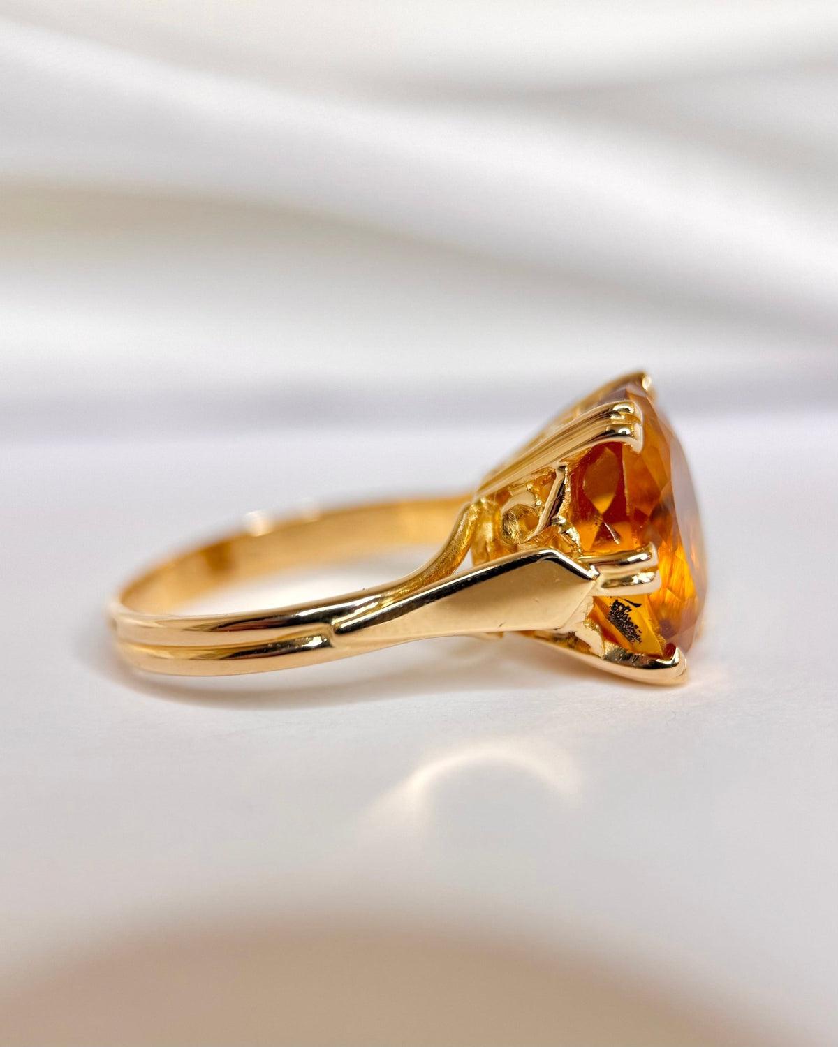 Bague Cocktail Citrine 3.60 carats &amp; or"Cyrielle" - Elliade Paris