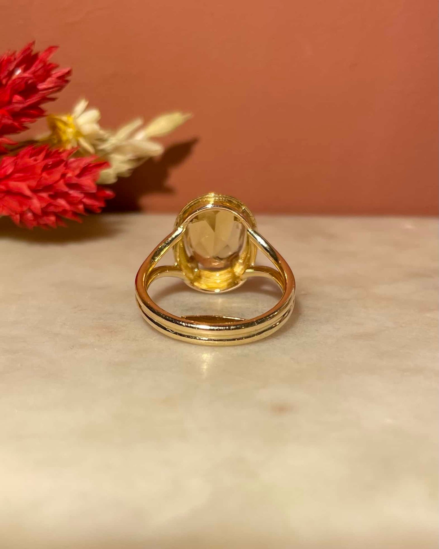 Bague Cocktail Citrine 3.80 carats &quot;Angèle&quot; - Elliade Paris