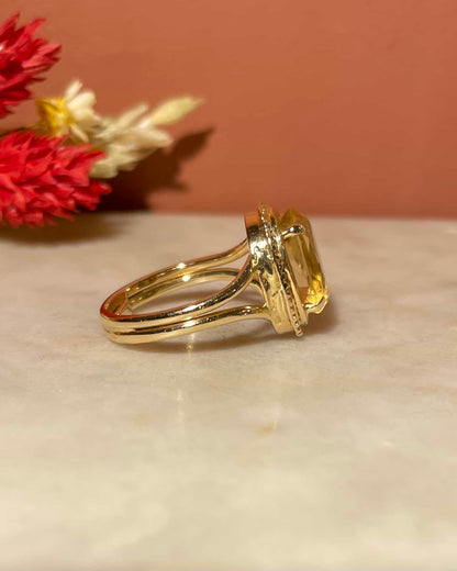 Bague Cocktail Citrine 3.80 carats &quot;Angèle&quot; - Elliade Paris