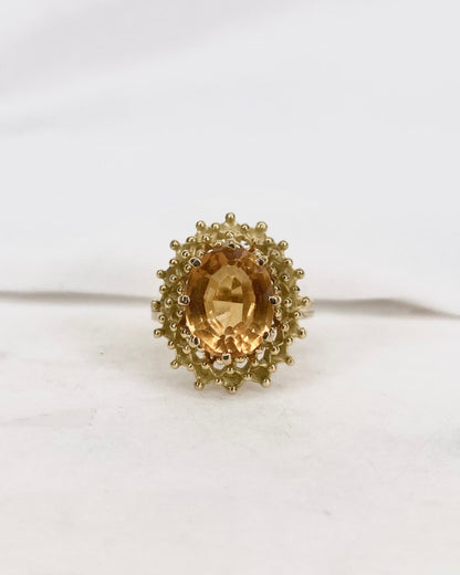Bague Cocktail Citrine 3.80 carats &quot;Dorra&quot; - Elliade Paris