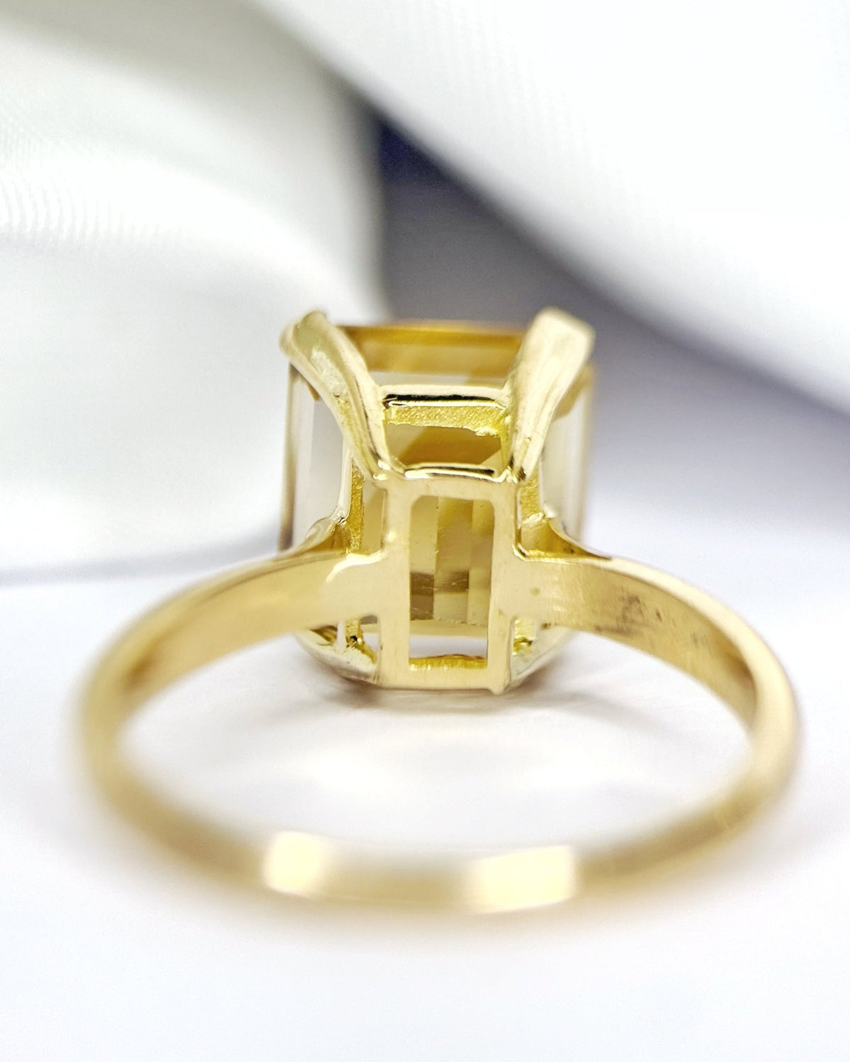 Bague Cocktail Citrine 3.90 carats &amp; Or "Emma" - Elliade Paris