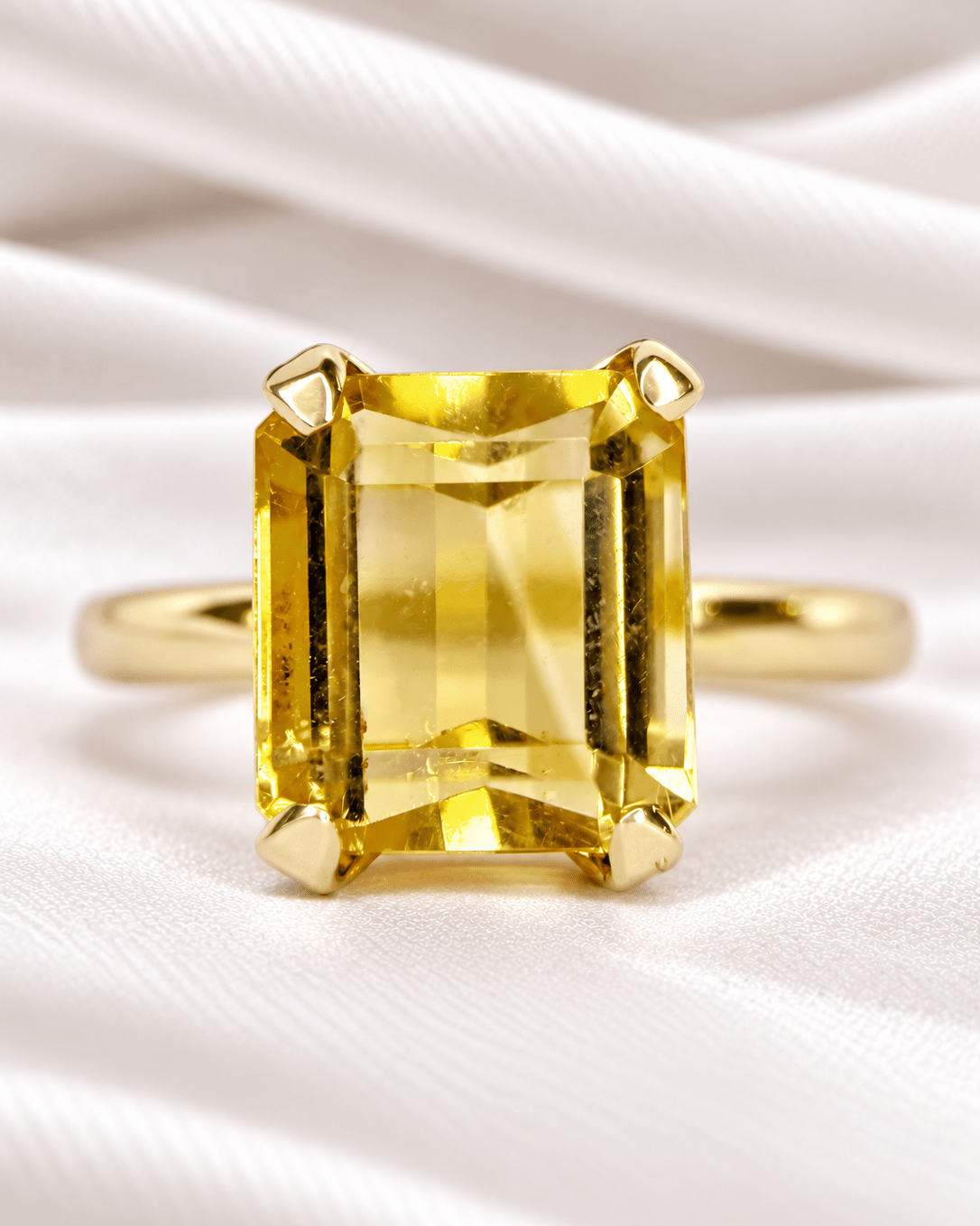 Bague Cocktail Citrine 3.90 carats &amp; Or "Emma" - Elliade Paris