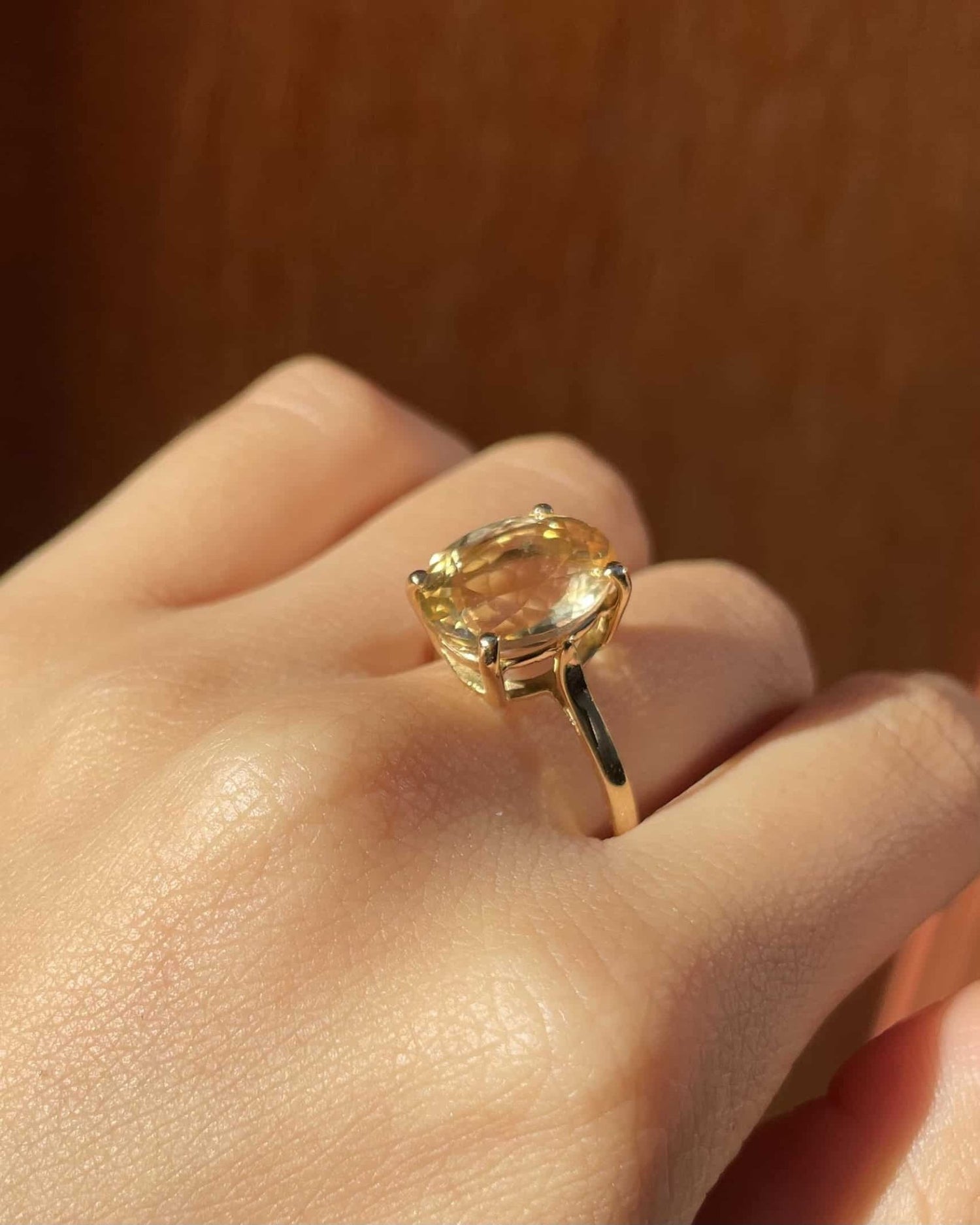 Bague Cocktail Citrine 4.25 Carats &quot;Selaya&quot; - Elliade Paris