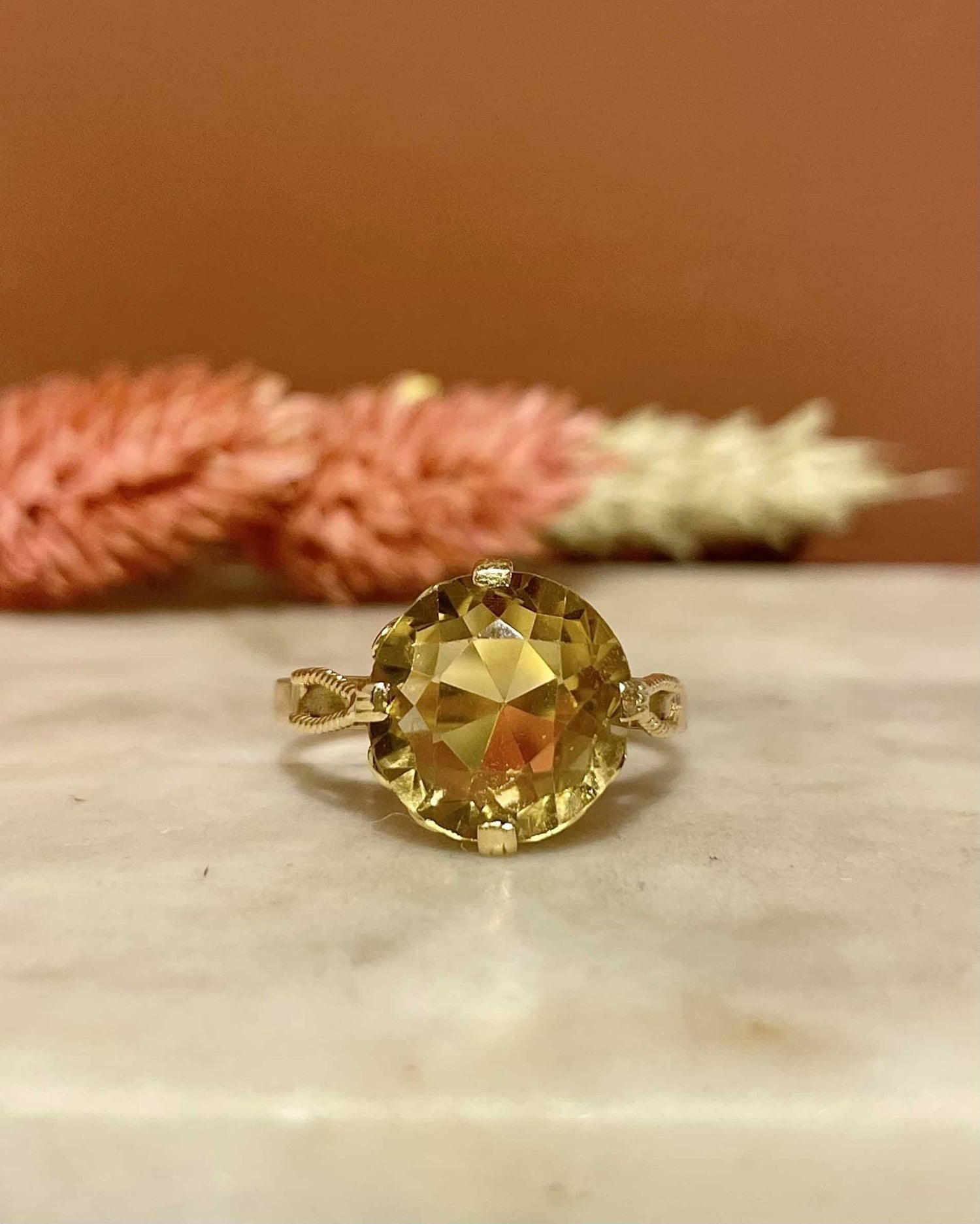 Bague Cocktail Citrine 4.40 carats &quot;Saydee&quot; - Elliade Paris