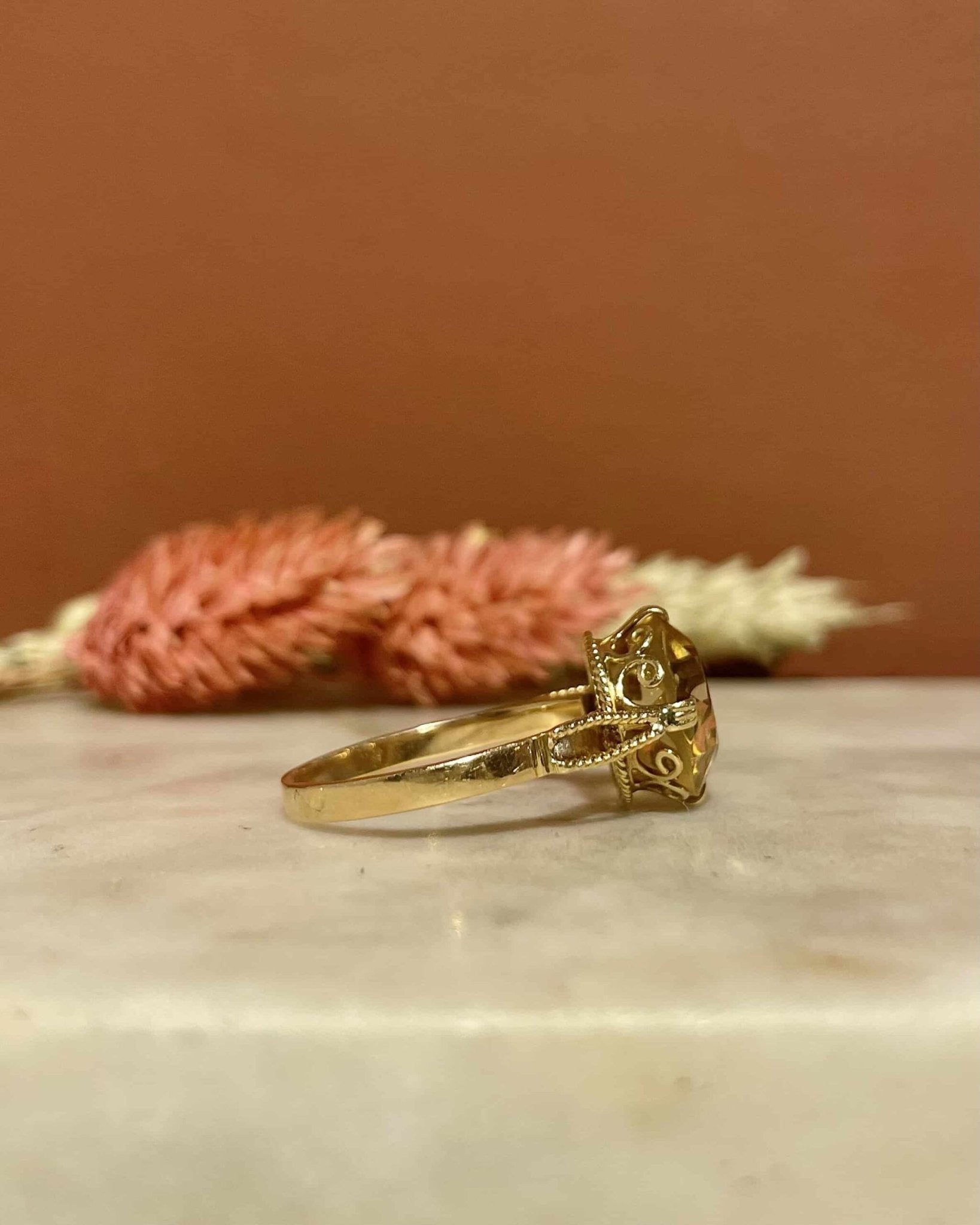 Bague Cocktail Citrine 4.40 carats &quot;Saydee&quot; - Elliade Paris