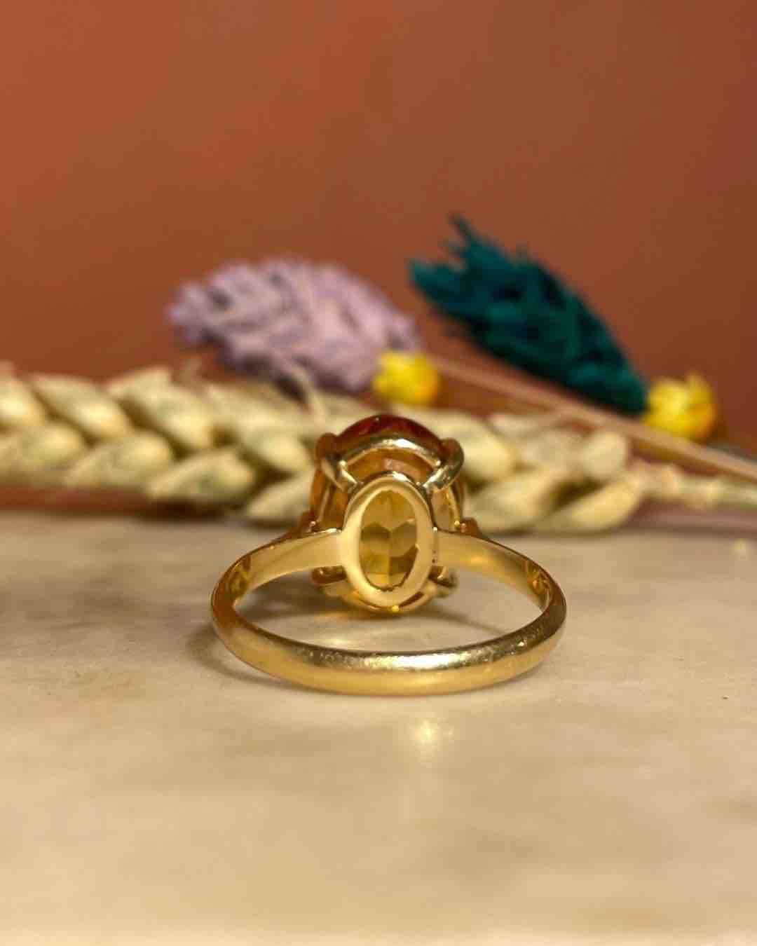 Bague Cocktail Citrine 4.80 Carats "Yasmine" - Elliade Paris
