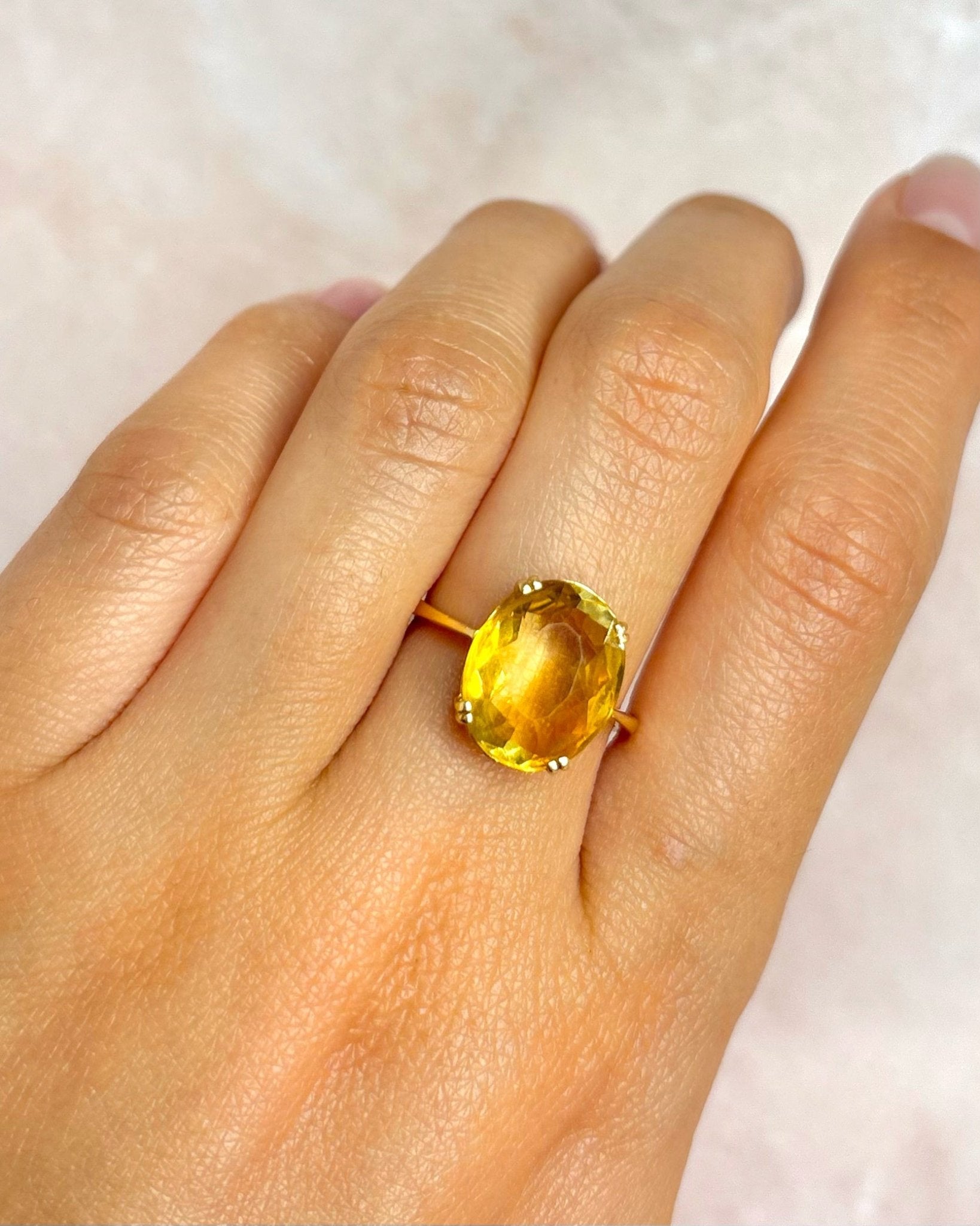 Bague Cocktail Citrine 5 carats "Maurine" - Elliade Paris
