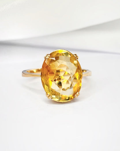 Bague Cocktail Citrine 5 carats "Maurine" - Elliade Paris