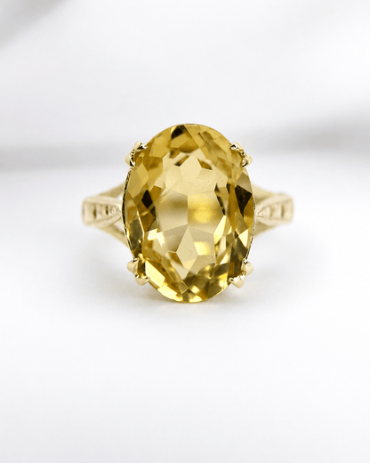 Bague Cocktail Citrine 5.25 carats "Melanie" - Elliade Paris