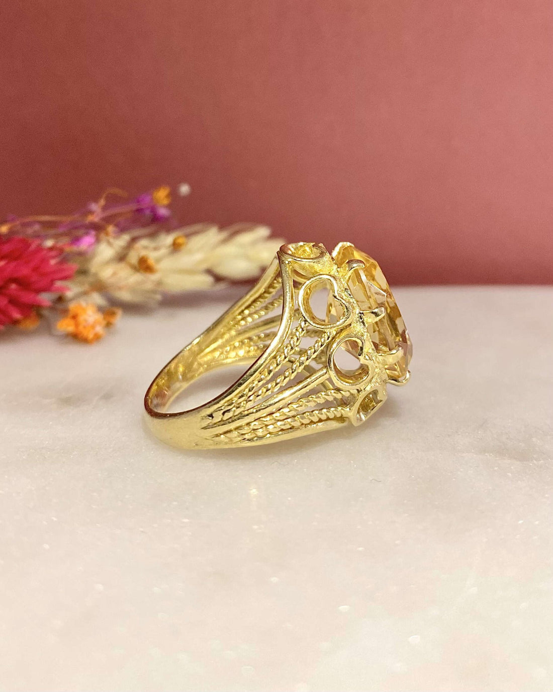 Bague Cocktail Citrine 5.50 carats &quot;Garance&quot; - Elliade Paris