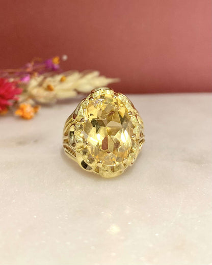 Bague Cocktail Citrine 5.50 carats &quot;Garance&quot; - Elliade Paris