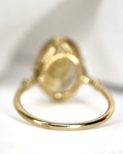Bague Cocktail Citrine 5.50 carats &amp; Or "Iris" - Elliade Paris