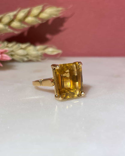 Bague Cocktail Citrine 5.80 Carats &quot;Yasmina&quot; - Elliade Paris