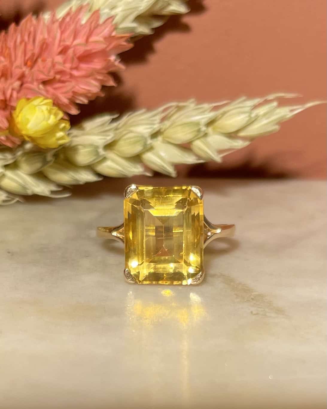 Bague Cocktail Citrine 6 Carats "Asma" - Elliade Paris