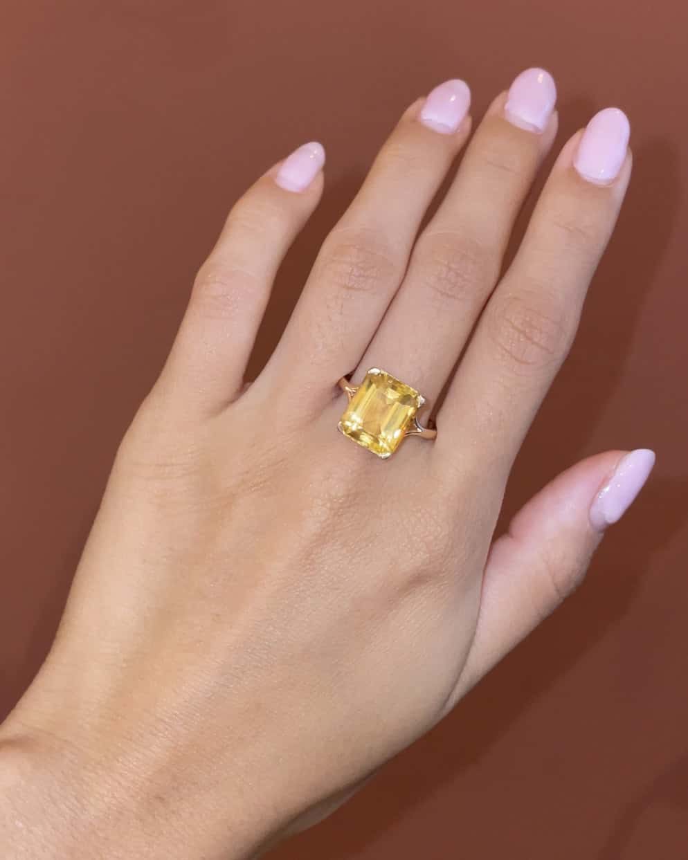 Bague Cocktail Citrine 6 Carats &quot;Asma&quot; - Elliade Paris