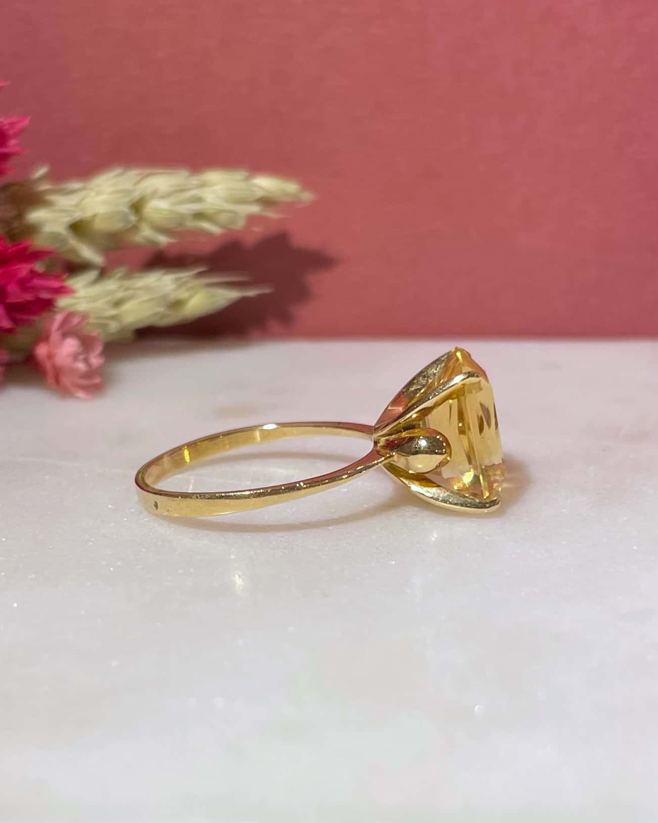 Bague Cocktail Citrine 6 Carats &quot;Nexie&quot; - Elliade Paris
