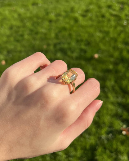 Bague Cocktail Citrine 6.75 Carats &quot;Elenia&quot; - Elliade Paris