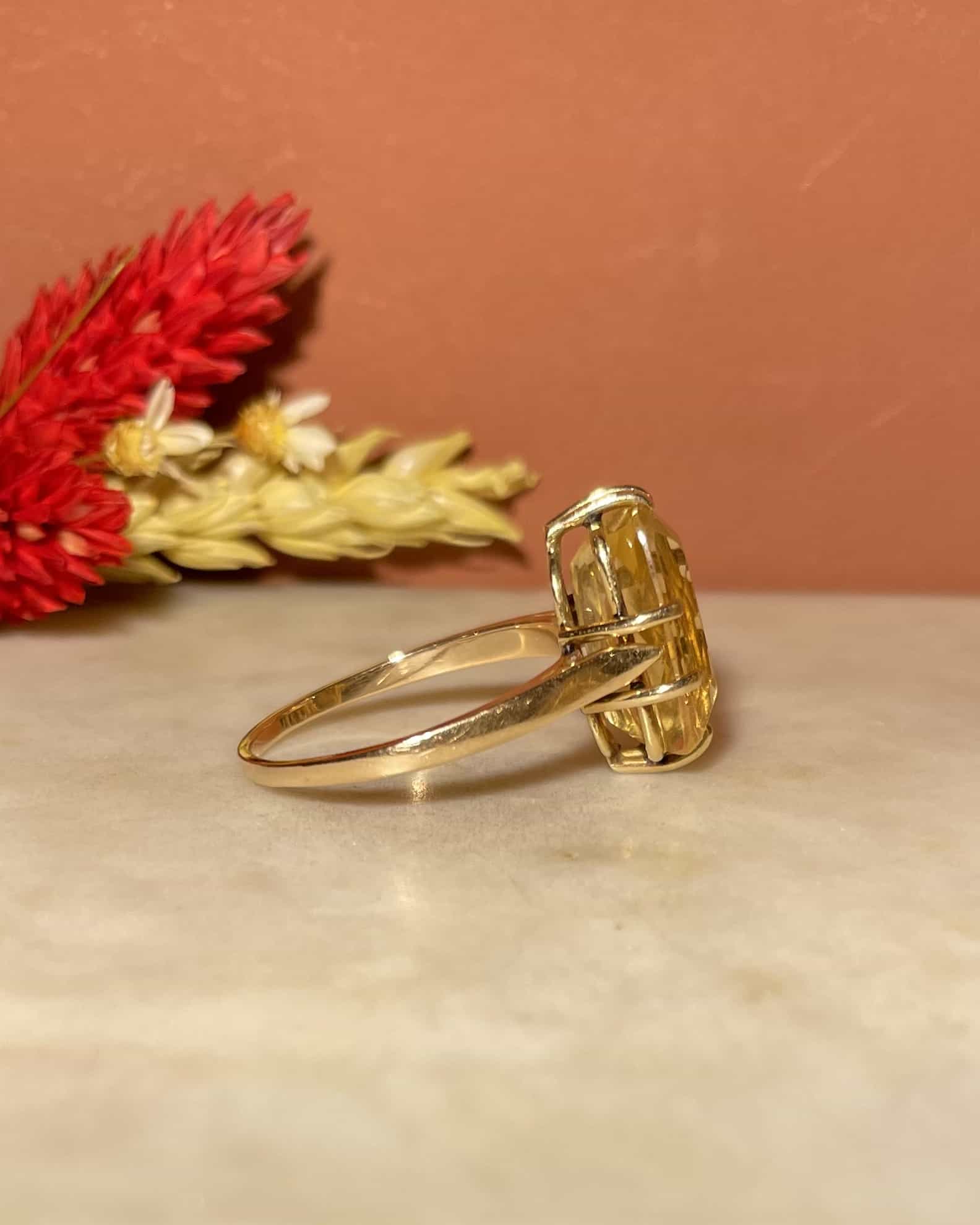 Bague Cocktail Citrine 6.75 Carats "Elenia" - Elliade Paris