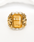 Bague Cocktail Citrine 6.80 carats, Diamants & Perles 9,28g "Donna" - Elliade Paris