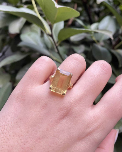Bague Cocktail Citrine 9.20 Carats &quot;Jury&quot; - Elliade Paris