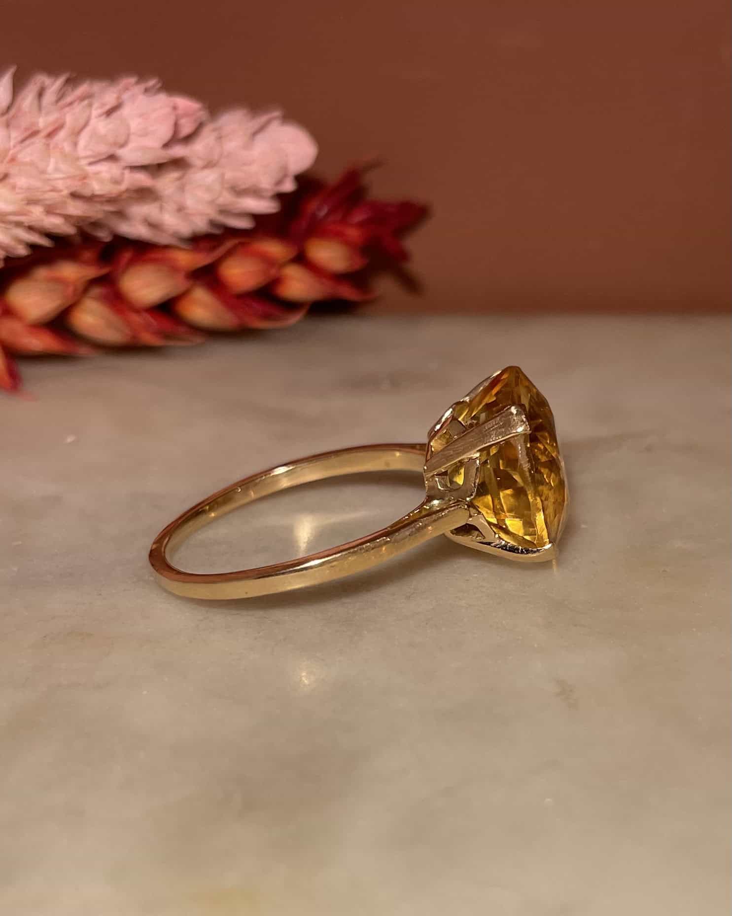 Bague Cocktail Citrine 6.60 carats "Erin" - Elliade Paris