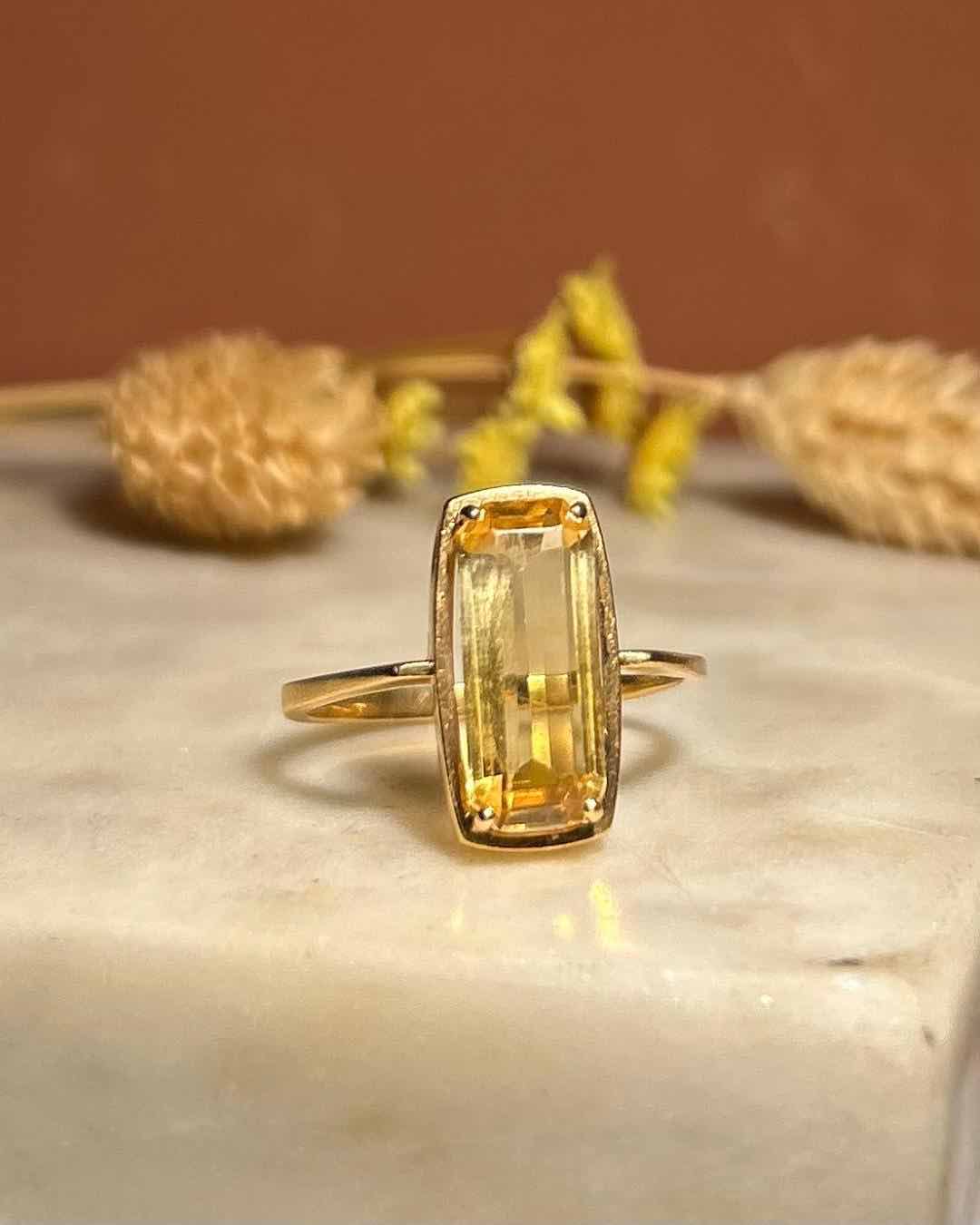 Bague cocktail Citrine "Apolline" - Elliade Paris
