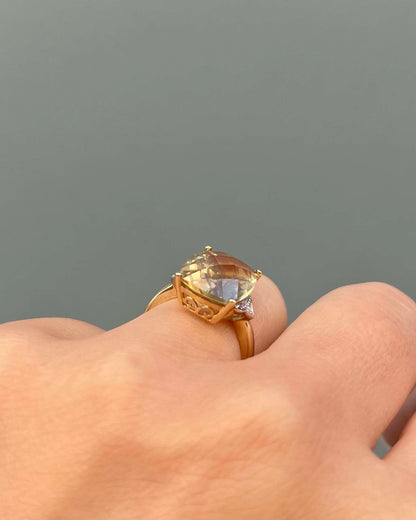 Bague Cocktail Citrine 8 Carats &amp; Diamants &quot;Sierra&quot;