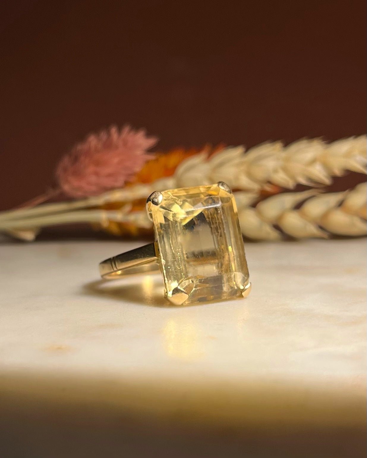 Bague cocktail citrine "Iva" - Elliade Paris
