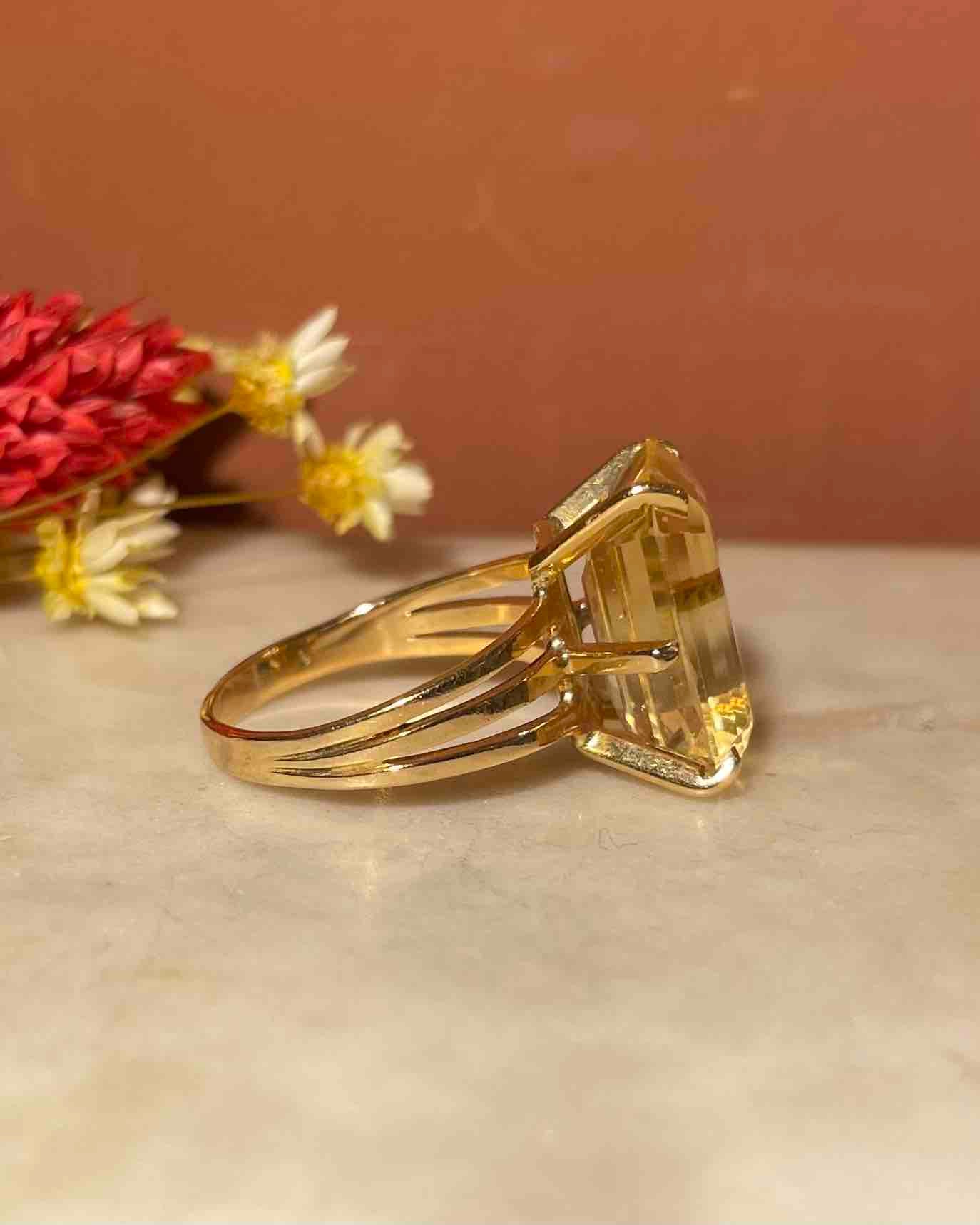 Bague Cocktail Citrine 10.30 Carats &quot;Willow&quot;