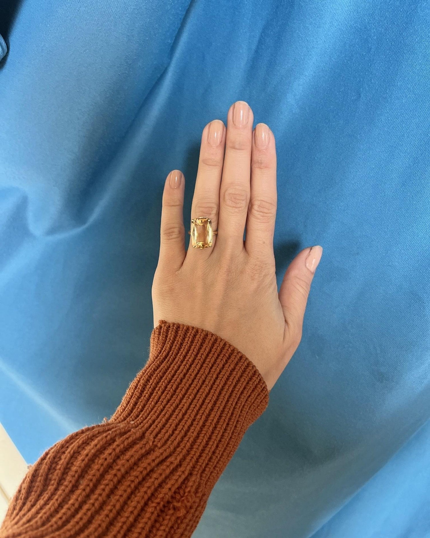 Bague cocktail citrine &quot;Liséa&quot; - Elliade Paris