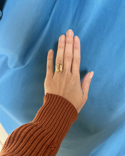 Bague cocktail citrine &quot;Liséa&quot; - Elliade Paris