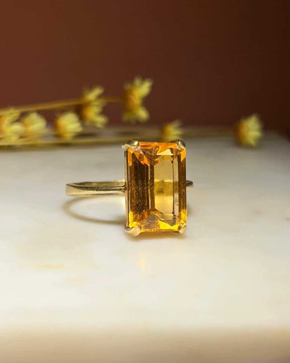 Bague cocktail citrine &quot;Nina&quot; - Elliade Paris