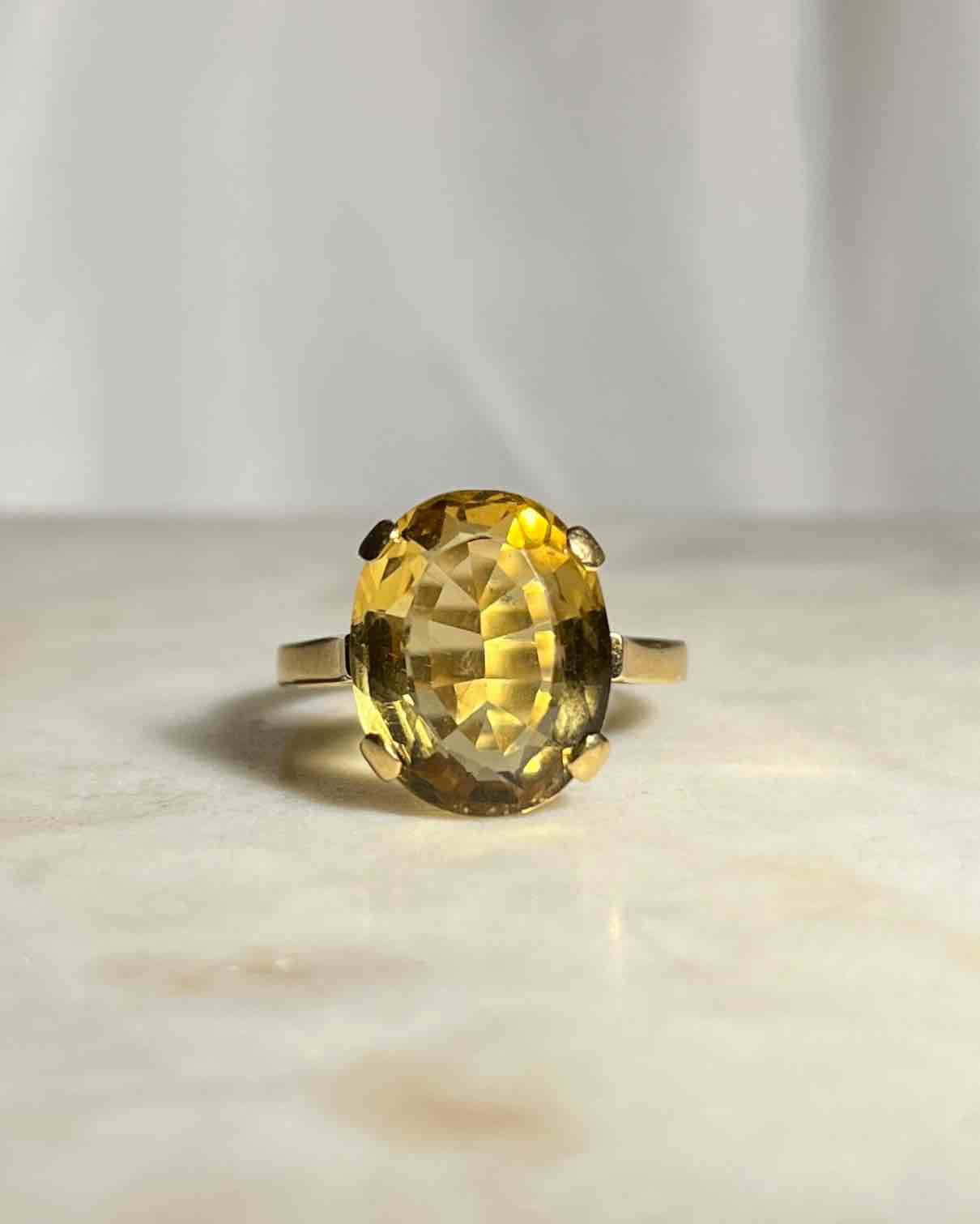 Bague cocktail citrine "Noémie" - Elliade Paris