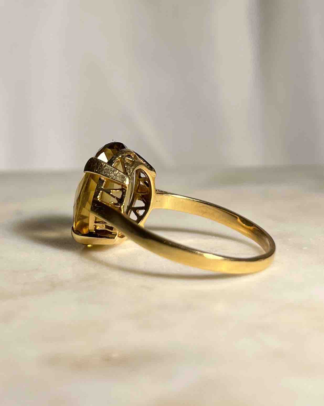 Bague cocktail citrine "Noémie" - Elliade Paris