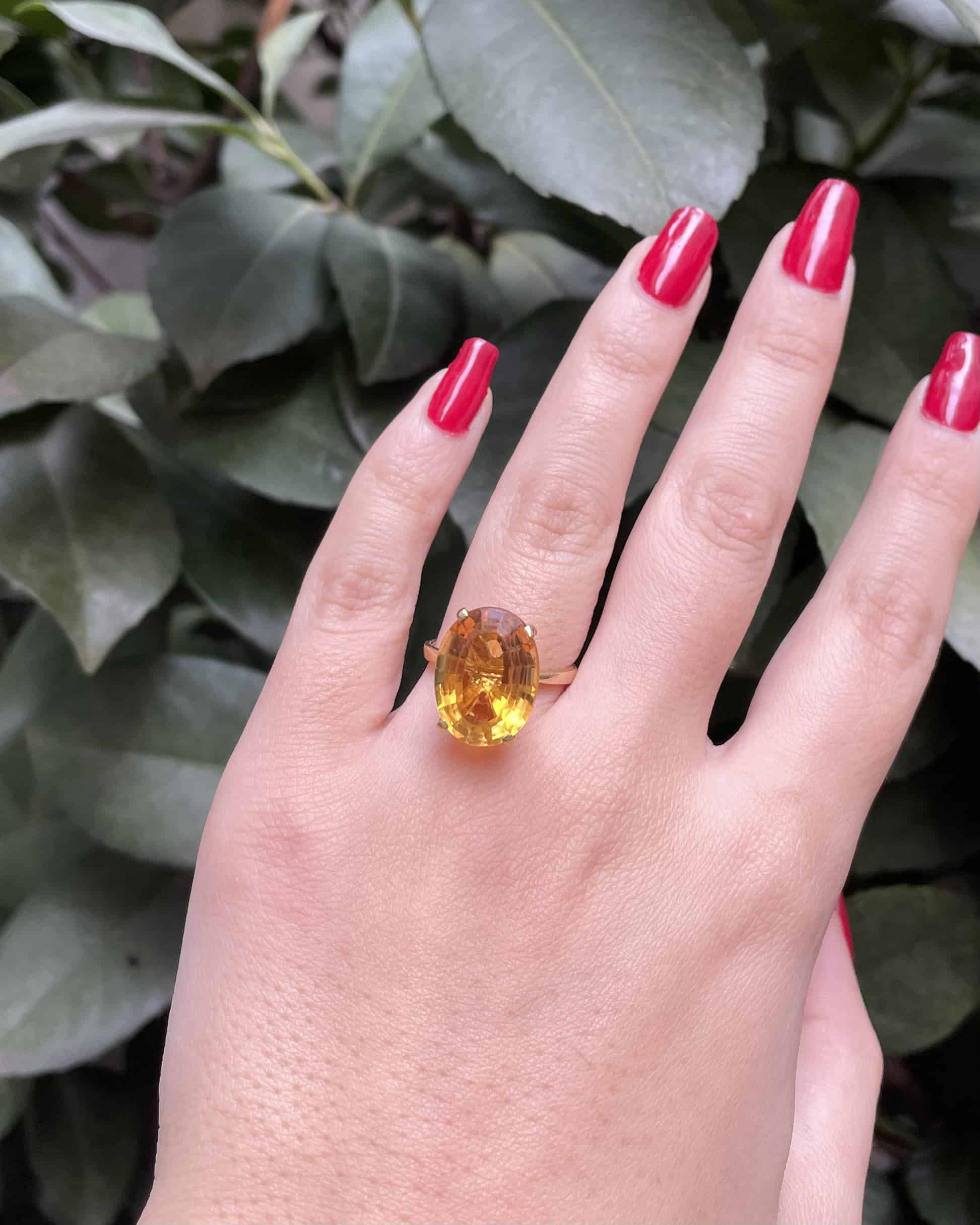 Citrine Cocktail Ring 8.60 Carats “Xyla”