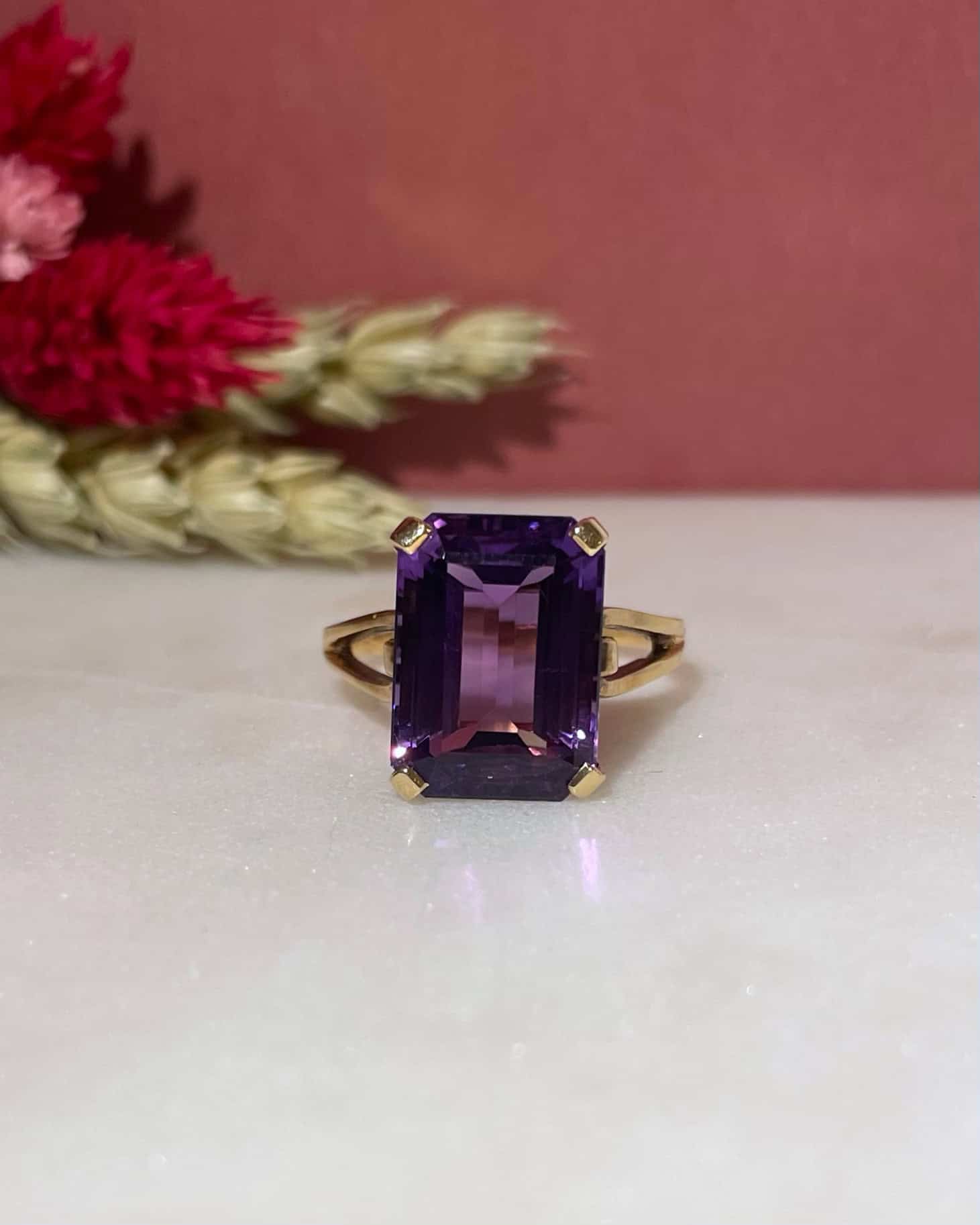 Anillo de cóctel "Paolina" de amatista de 6,10 quilates