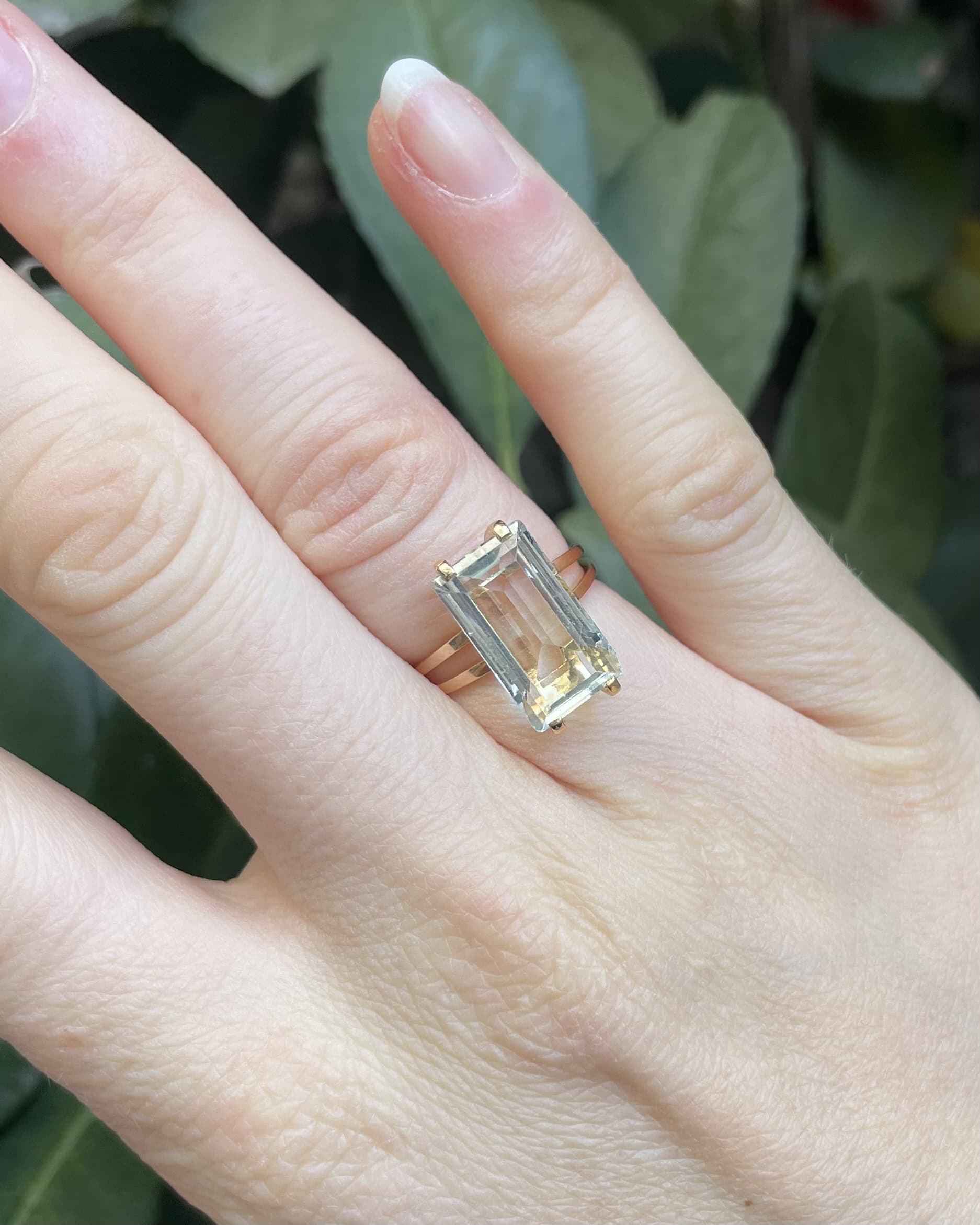 "Shana" 5.70 Carat Aquamarine Cocktail Ring