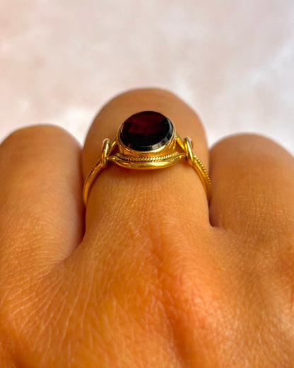 Bague Cocktail Grenat 2.10 carats &amp; Or 3.38g "Gratiane" - Elliade Paris