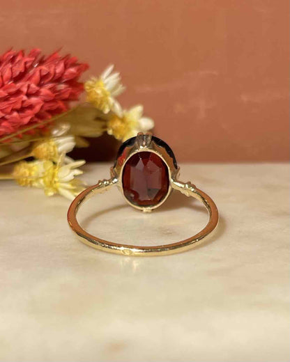 Bague Cocktail Grenat 5 carats &quot;Aviana&quot; - Elliade Paris